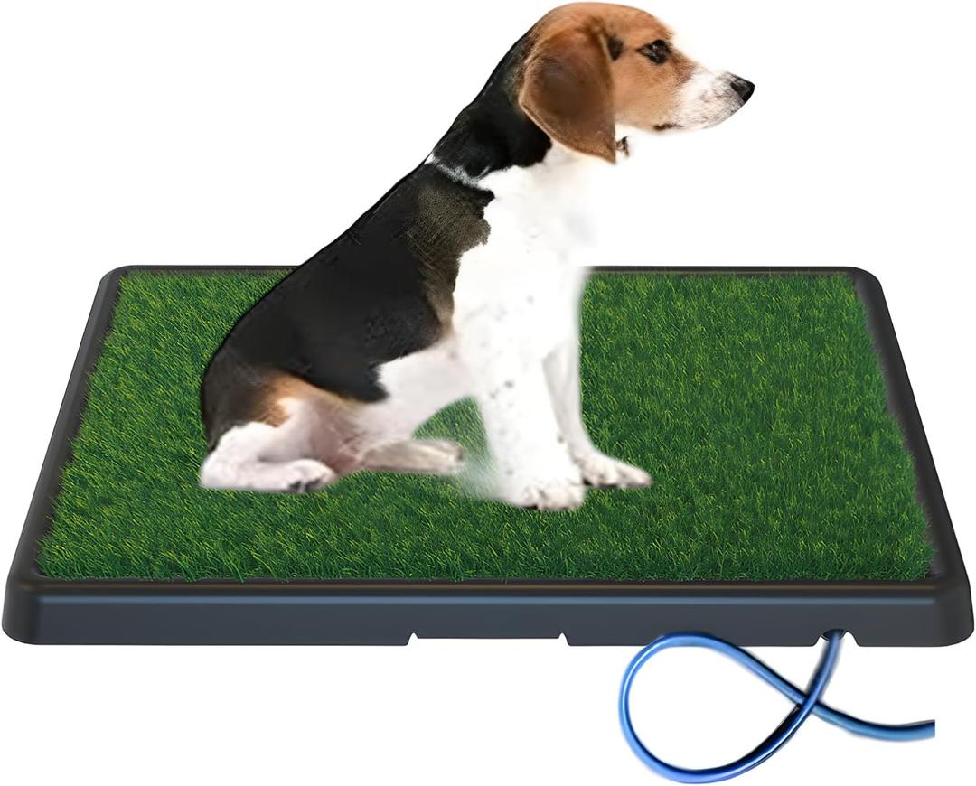 Portable Drainage Pet Urinal,Toilet,Grass Mat.,Potty Grass, Urinal Containing, Toilet Substitute,Puppy Turf,Suitable Size for Most Dogs,Dogs Cushions. 25 * 20 * 2 Inches.