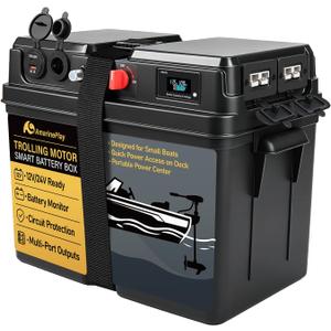 Trolling Motor Smart Battery Box Power Center 12/ 24V w/ Anderson Multi Port