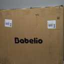 Babelio Baby Gate for Doorways and Stairs, 36-41" Pet Gate with Wide Walk Thru Door and Lock Indicator, No Drill Pressure Mounted Safety Gate with Double Lock and Self-Closing, White