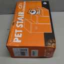 Dog Stairs with Storage 18" H, 3-Step Wider Dog Steps for Small/Medium/Large Old Dogs Cats, Folding Sturdy Pet Stairs Climbing Bed or Couch, Ramp for Car Up to 200 lbs (Beige, No Condo)