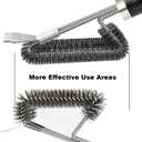 GRILLART Grill Brush and Scraper BBQ Brush for Grill, Safe 18" Stainless Steel Woven Wire 3 in 1 Bristles Grill Cleaning Brush, BR-4516
