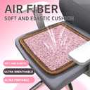 2 x Air Fiber Seat Cushion for Office Chair, 0.7Inch Thin Car Seat Cushion for Driving, Breathable Square Chair Pad for Long Sitting Fatigue Relief, Fully Washable Desk Cushion for Gaming & Travel (Pink)