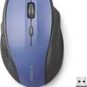 E-YOOSO Wireless Mouse for Laptop, Portable Optical Computer Mouse, 6 Buttons, Cordless 2.4GHz with USB Receiver, 5-Level 4800 DPI, 18 Months Battery Life, for PC, Chromebook, Windows, Mac(Blue)