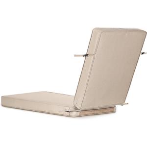 SUNROX All-Weather Fade-Resistant Lounge Chair Cushions DryFast Foam Chaise Lounge Cushions for Outdoor Furniture Patio Pool Lounge Chaise Cushions with Adjustable Straps 73x22 Inch, Husk Birch