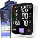 Upper Arm Blood Pressure Monitor for Home Use 17" Large & 21" XL Extra Large Cuff Big arm, Free APP Bluetooth Sync Apple Health Track Google Fit, Large Display Smart BP Machine for Seniors