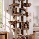 Globlazer 74in Leopard Heavy Duty Cat Tree Tower for Indoor Large Cat, S74