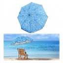 Buryeah 1 Pcs Automatic Chair Umbrella with Universal Clamp 44" UPF 50+ Portable Clamp on Beach Chair Adjustable Wheelchair Umbrella for Outdoor Patio Parasol