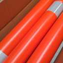RoadHero 42 Inch Delineator Post with Base, Portable Orange Traffic Delineator Posts Cones with Reflective Collars for Parking Lots, Road Safety, Construction Events (3 Pack)