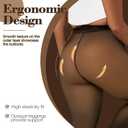 Delcast Plus Size Fleece Lined Tights Women - Fake Translucent Sheer Warm Thermal Pantyhose Leggings for Winter (3X-Large-4X-Large Plus Tall, Black+brown)