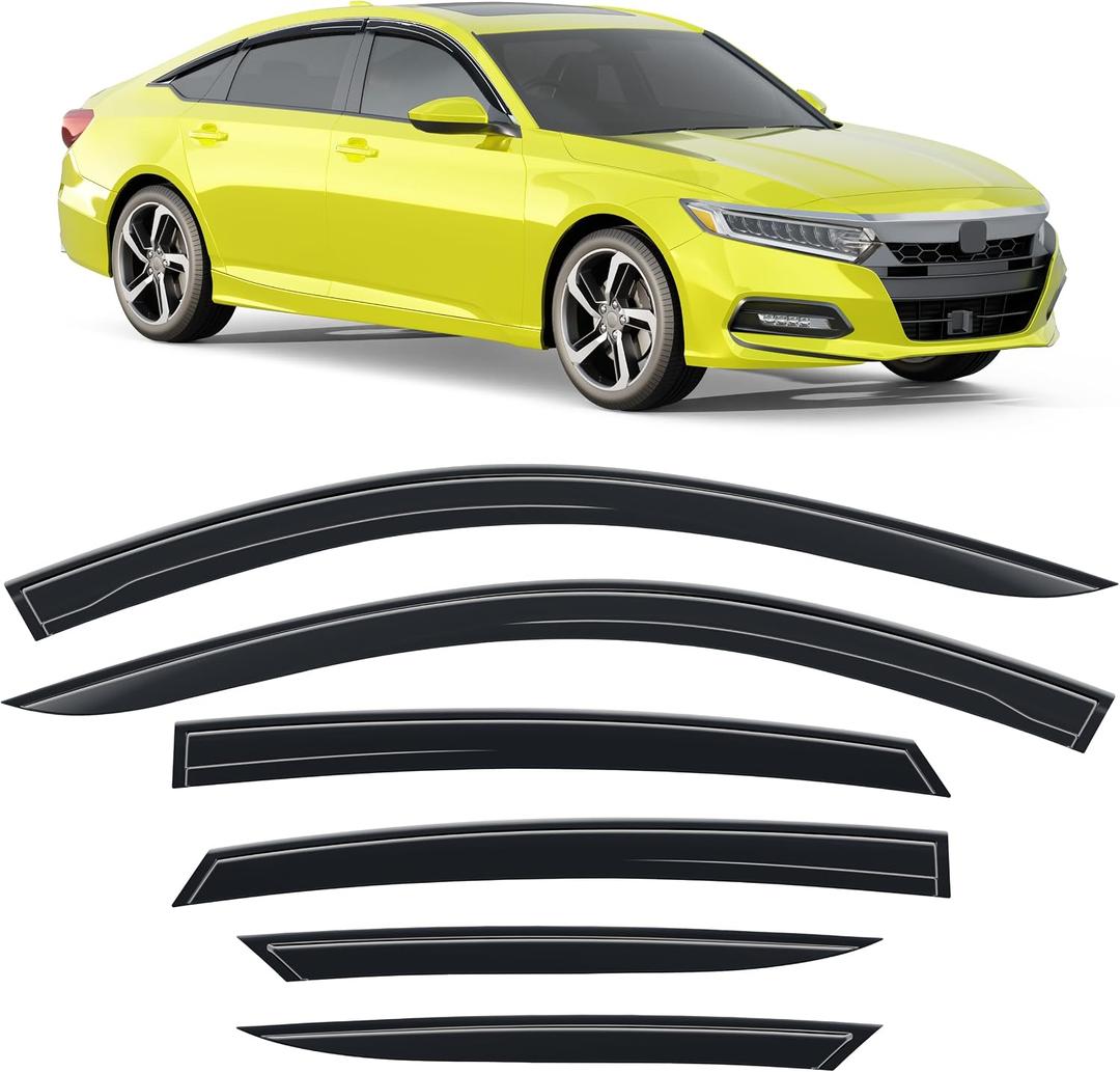 Tape-on Window Visors Rain Guards for Honda Accord 2018-2022