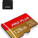 TF Card 128GB with Adapter, High Speed Memory Card, UHS-I C10 A1 Memory TF Card for Tablet/Mobile Phone/Camera/Car Audio/Game Console (128, GB)