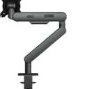 AOC AM400G Single Monitor Stand - Full Adjustable Monitor Desk Mount Swivel Vesa Bracket with C Clamp, Grommet Mounting Base for 17 to 34 Inch Computer Screens - Each Arm Holds 4.4 to 19.8lbs
