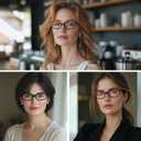 Reading Glasses for Women  Stylish Anti-Eyestrain & Anti-Glare Readers Lightweight Computer Eyeglasses(red,1.75X)