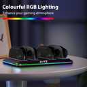 Charging Dock for 2025 Nintendo Switch 2 JoyCon Controller, Fast Charging Station for Joy-Con 2 Controllers, Magnetic & Weighted Base, LED Indicators, with USB-C Cable and 2 Wirst Strap