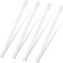 4 Pack Sliding Door Security Bar Adjustable Sliding Glass Door Lock White Window Security Bars with Rubber Tips 23.6-43.3 Inch Tension Rods 1.18 Inch in Diameter Security Stick for Door Bathroom