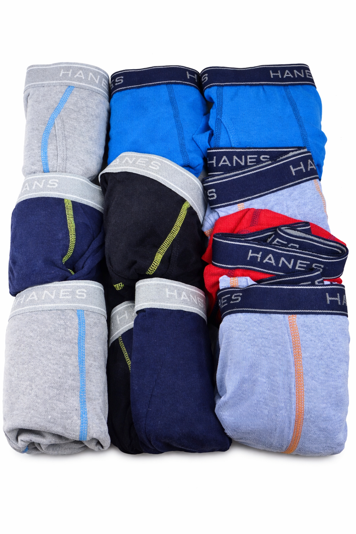 Hanes Boys' Underwear, Boxer Briefs for Boys and Toddlers, Soft Cotton, 10 Packs (Multicolor), XL