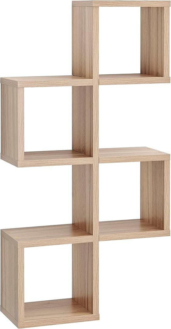 Danya B. Cubby Chessboard Wall Shelf - Horizontal or Vertical (Chestnut)