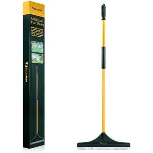 Artificial Turf Rake, 55" Long Whole-Piece Pole No Broke Design - Garden Hand Broom Rake for Easy Quick Remove Leaves, Debris, Shrubs, Pet Hairs.. from Turf, Lawn, Synthetic Grass, Carpet