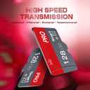 128GB Micro Memory Card Class 10 Memory Cards High Speed Mini TF Card with Adapter for Smartphones/Tablet/Drone/Game Console (2-Pack)