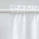 Valea Home Boho Kitchen Valance for Windows, Semi-Sheer Valance for Small Window Kitchen Valance Curtain, Rod Pocket Cafe Valance for Bathroom Laundry Basement 52 * 18 Inch1 PanelWhite