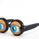 Funny Prop Glasses, Blinking Eye Glasses, Crazy Eyes Kinetic Winking Glasses, Novelty Funny Party Costume Props For Adults (Black)
