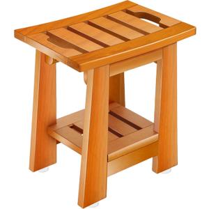 14 Inchs Shower Bench with Handle, Spa Shower Stool 400 lbs Capacity, Inside Shower Storage