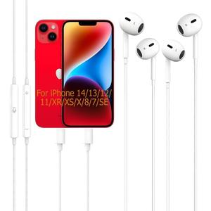 2 Pack Earbuds for iPhone Headphones Wired HiFi Stereo Headsets [MFi Certified] Noise Reduction Earphones for iPhone 14/13/12/11/XR/XS/X/8/7/SE Support iOS System(Built-in Microphone & Volume Control)