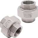 304 Stainless Steel Pipe Fittings Union 3/4" NPT Female to Female 2pcs