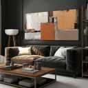 Colorful Wall Art Orange Wall Decor Abstract Wall Decorations for Living Room Graffiti Wall Posters Artwork 24"x48"