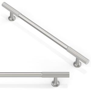 10 Pack Brushed Satin Nickel Cabinet Pulls 7.5 Inch(192mm) Kitchen Cabinet Handles Solid Zinc Alloy Cabinet Hardware Drawer Pulls