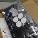 NiHome 35-Pocket Large Capacity Door Cup Organizer for Stanley Tumblers 30oz, 40oz, Door Hanging Water Bottle Storage with Double-Sided Tape Stabilizer, Waterproof Oxford Fabric, Transparent, BPA-Free 75.2'' x 24.4", Black (Upgraded)