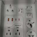 2000W Voltage Converter US to Europe for Hair Dryers, 7-in-1 220V to 110V Converter for European Travel with 3 AC/2 USBA/2 USBC Ports (PD20W)