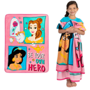 Disney Princess Kids Bedding Super Soft Micro Raschel Throw, 46 in x 60 in, "Official" Disney Product By Franco