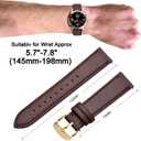 ANNEFIT Watch Band 17m - Classic Oil Wax Leather Quick Release Watch Strap for Men Women, Brown