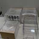 Vtopmart 4 Pack Small Clear Stackable Storage Drawers,Acrylic Bathroom Makeup Organizer,Plastic Storage Bins For Vanity, Undersink, Kitchen Cabinets, Pantry, Home Organization