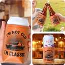 3 x Christmas Gifts for Dad from Daughter, Son for Fathers Day, Birthday Gifts for Dad, Him, Husband, Grandpa, Retirement Gifts for Men, Leather Can Cooler for Mens 12oz (Classic)