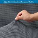 HFCNMY Stool Covers Rectangle,4 Pack Stretch Bar Stool Covers Jacquard Washable Counter Saddle Seat Cover with Elastic Band for Wooden Metal Bench(Dark Grey)