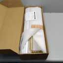 Forbena 24 Inch Bathroom Floating Shelves for Wall Set of 3, Gold Bathroom Shelves Over Toilet Wall Mounted with Rail, Decorative Hanging Shelf for Bedroom Office Living Room Decor (White and Gold)