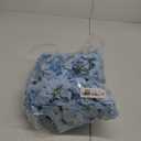 FagusHome Silk Hydrangea Heads 36 Pcs Artificial Flowers Heads and 3 Dozens Stems Fake Hydrangea Flowers with Stems for Home Wedding Decor (Light Blue)