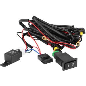 Harness Kit,12V Universal Car LED Fog Light On/Off Switch Wiring Harness Fuse Relay Kit