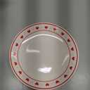 Hushee 6 Pcs Valentines Dessert Plate 6 Inch Round Heart Ceramic Plates Valentine Salad Dishes for Valentines Party Wedding Party Kitchen Food (Cute)