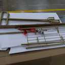 Bestier Kids Dress Up Rack, Adjustable Height for Kids Clothes, Metal Rack with Wheels and Bottom Storage Shelf, Gold