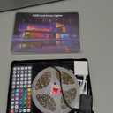 Led Lights for Bedroom 50ft (1 Roll), Color Changing RGB Led Strip Lights with 60 Keys Remote and App Control, Music Sync Led Lights for Room Kitchen Party Home Decor