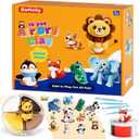 Air Dry Clay Kit for Kids, 12 Animal Crafts Modeling Clay Model Magic, Clay Kits with Sculpting Tools & Tutorials, Safe & Non-Stick DIY Art Crafts, Toys Gift for Ages 3-12 Boys & Girls