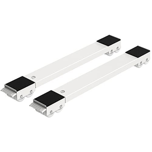 Ronlap Furniture Washing Machine Dolly, Extendable Appliance Rollers Refrigerator Heavy Duty, Washing Machine Stand Wheels Fridge Appliance Dolly Movers Mobile Washer and Dryer Moving Base, White 4 PCS