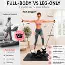 Rock Stepper Side to Side, Rocking Stepper for Exercise at Home with Resistance Bands & LCD Monitor, Low Impact Mini Stair Stepper, Anti-Slip Compact Home Workout Equipment, 250 LBS