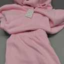 AUTOMET Womens 2 Piece Outfits Lounge Hoodie Sweatsuit Sets Plus Size Fall Fashion Clothes Airport Travel Pants Tracksuits (X-Large, Palepink)