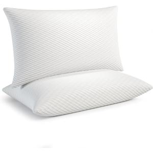 BioPEDIC Memory Foam Pillows - 2-Pack King Size, Shredded Foam Filling for Plush Support & Airflow, Hypoallergenic, Non-Toxic Materials, Supportive for All Sleep Positions, King Size (Pack of 2)