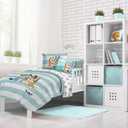 Jay Franco Bluey & Bingo (4 Piece Toddler) Bedding Set Includes Comforter, Sheets & Pillowcase, Super Soft Fade Resistant Microfiber, Official Licensed Toddler Bed Set for Boys and Girls, Blue