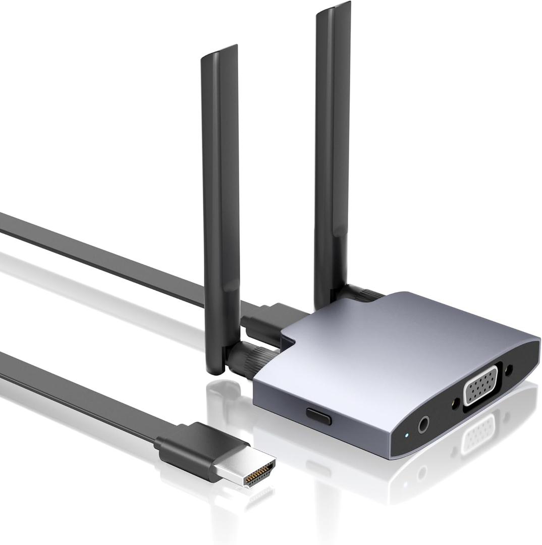 Wireless HDMI Display Dongle Adapter, Wireless Transmitter, 4K Decoding 5G/2.4G Dual-Band Stable Transmission, Plug & Play for Video and Audio from Smartphone to Projector/Monitor/HDTV 